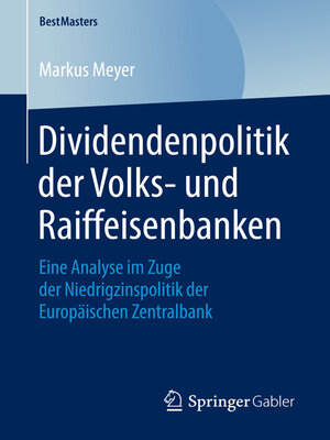 cover image of Dividendenpolitik der Volks- und Raiffeisenbanken
